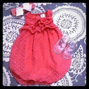 Coral 6 month Bubble Romper